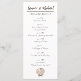 Natural Elegant Beach Seashell Flat Program Programm