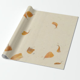 Natural Floral Creamy Earth Poppes Petals Mulberry Geschenkpapier
