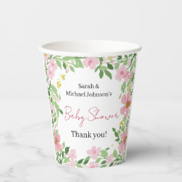 Natural Garden Baby Shower Pappbecher