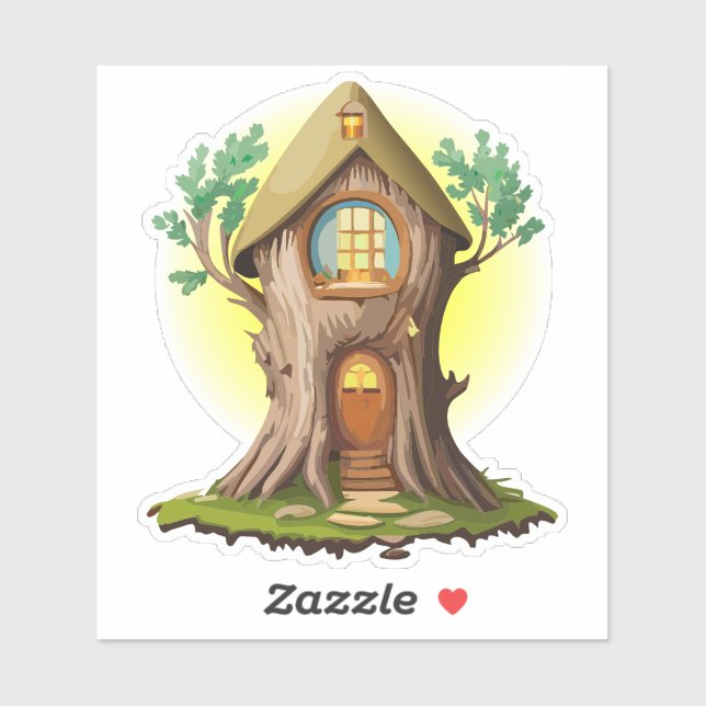 Natural Gnome Forest Zuhause Sticker (Blatt)