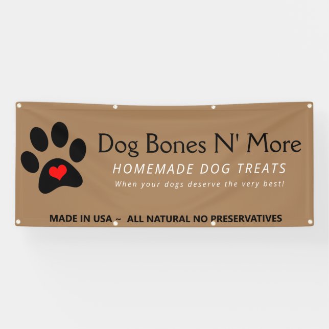 Natural Gourmet Dog Leckereien Bäckerei Banner (Horizontal)