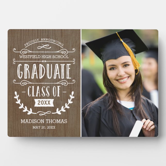 Natural Grad Abschluss Plaque Fotoplatte (Vorderseite)