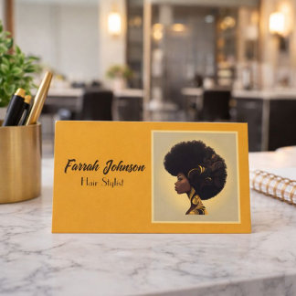 Natural Hair Stylist Afro Frau Visitenkarte