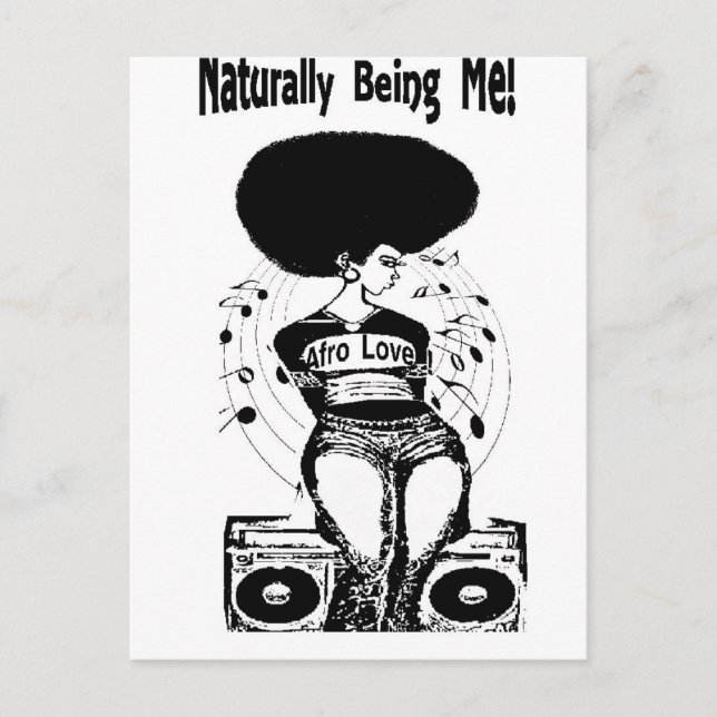 Natural Hair T Shirt Postkarte (Vorderseite)