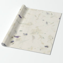 Natural Kraft Floral Petals Mulberry Mint Lila Geschenkpapier