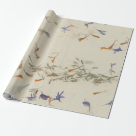 Natural Kraft Floral Petals Mulberry Vergiss-me-no Geschenkpapier