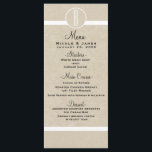 Natural Kraft Rustic Minimal Wedding Menu Card Menükarte<br><div class="desc">Entsprechende Elemente in diesem Design sind verfügbar.</div>