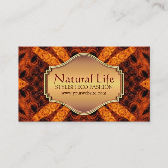 Natural Life Eco Fashion Design Carte de visite (Devant)