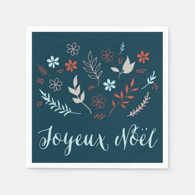 Natural Noël Weihnachtsfeiertag Serviette (Vorderseite)