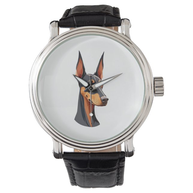 Natural Oar Doberman Armbanduhr (Vorderseite)
