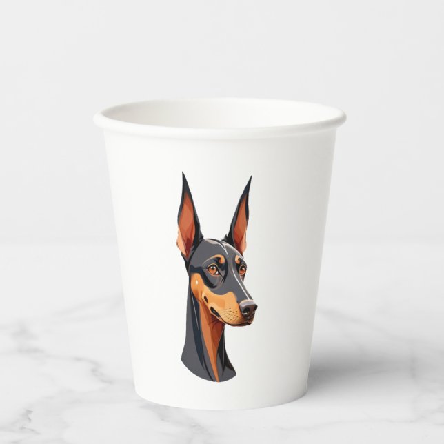 Natural Oar Doberman Pappbecher (Vorderseite)