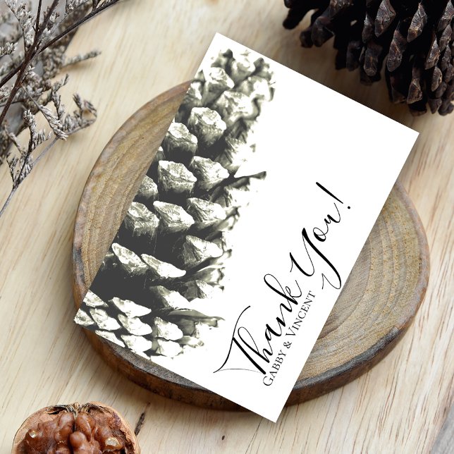 Natural Pine Cone on White Wedding Danke (Von Creator hochgeladen)