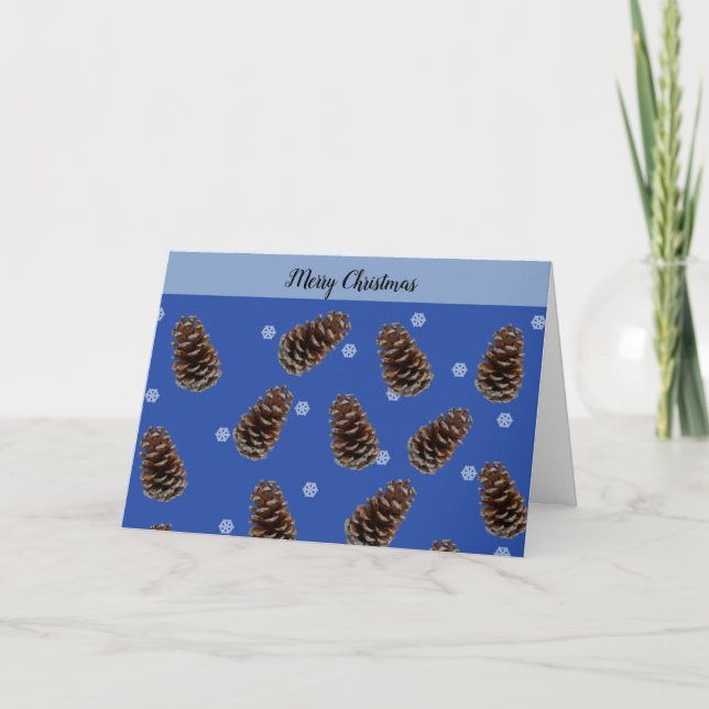 Natural Pinecones Christmas Card Feiertagskarte (Vorderseite)