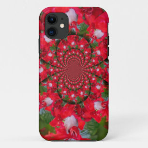 Natural Red Blume White Feather kaleidoscope art Case-Mate iPhone Hülle