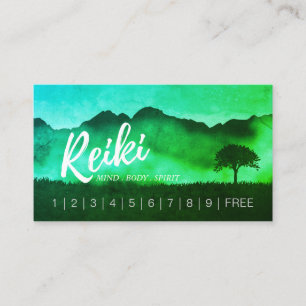 Natural Reiki Master Yoga Dozent Loyalty Punch Treuekarte