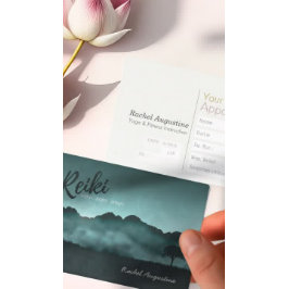 Natural Reiki Master & Yoga Instructor Ernennung Terminkarte