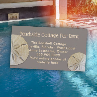 Natural Sand Dollars Custom Foto Rental Ad Visitenkarte