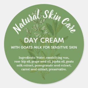 Natural Skincare Label Runder Aufkleber