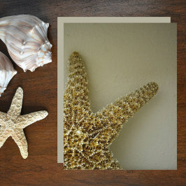 Natural Starfish Coastal Beach Scrapbook Paper