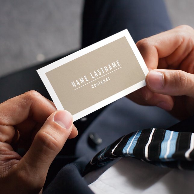 Natural Tan Pappe Paper Look Business Card Visitenkarte (Von Creator hochgeladen)