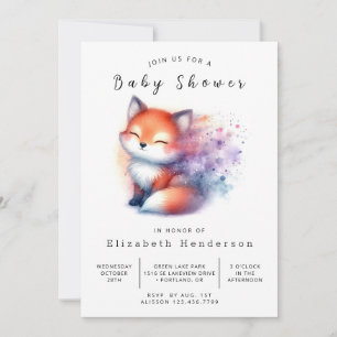 Natural Vibes Design Fox Babydusche Einladung