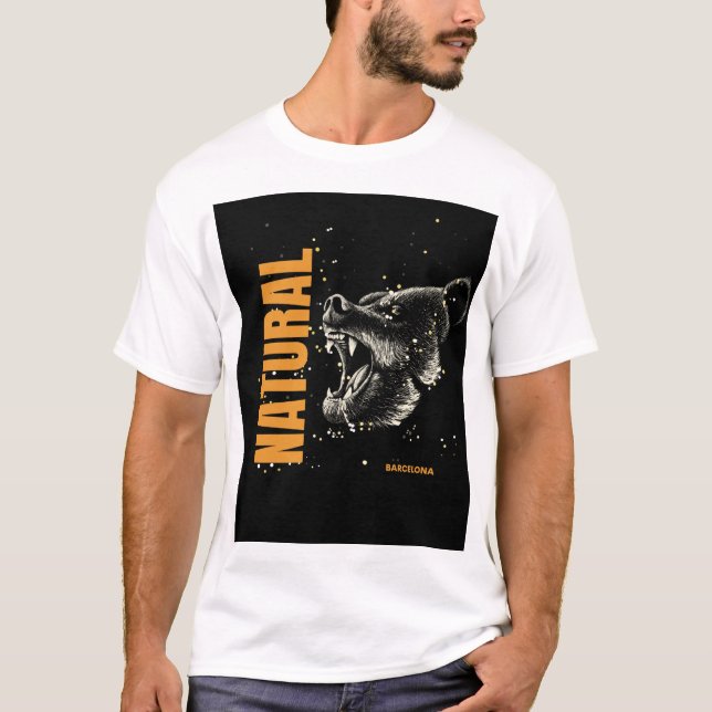 Natural with a bear T-Shirt (Vorderseite)
