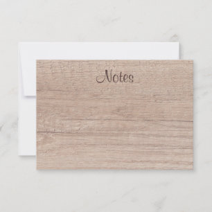 Natural Wood Look Kalligrafiert Script Elegant Mitteilungskarte