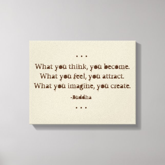 Natural Zen Zitat von Buddha Leinwanddruck (Vorderseite)