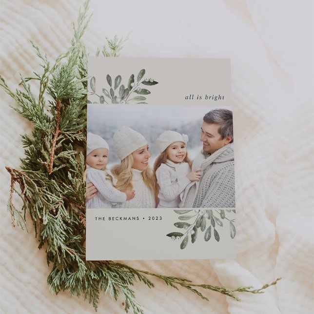 Naturally Joyful | Vertical Holiday Photo Card Feiertagskarte (Von Creator hochgeladen)