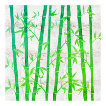 Naturals Abstrakt Green Bamboo Rustikal