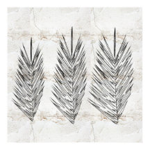 Naturals Wall Abstrakt Palm Blätter Zeichnend