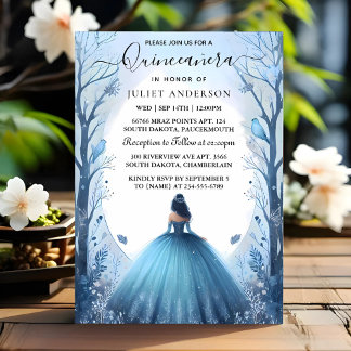 Naturbaum Hexenverzauberter Wald Quinceanera Einladung