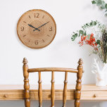Naturbaumholz Slice Brown Rustikales Holzkorn Große Wanduhr<br><div class="desc">Rustikale Imitat Holzuhr Design perfekt für den Landstil,  moderne rustikale Wohngestaltung. Das Design ist mit einer rustikalen Holzschnitt-Grafik aus Imitat mit Holznarbenringen und der in einem holzgetreidegedeckten Look gestalteten Uhrenfläche versehen.</div>
