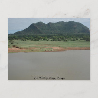 Naturblick von der Voi wildlife Lodge, Kenia Postkarte
