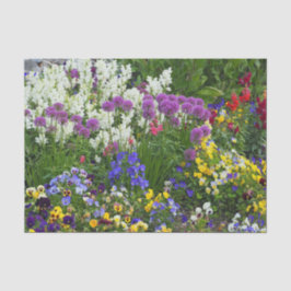 Naturblumengarten Buntes Foto Seidenpapier