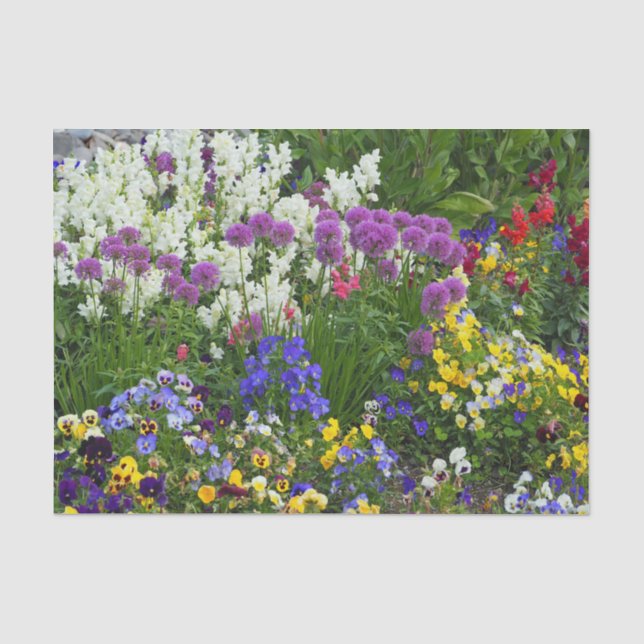 Naturblumengarten Buntes Foto Seidenpapier (Vorderseite)