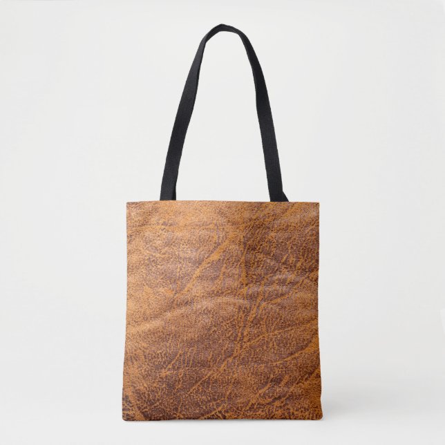 Naturbraune Ledertextur, Leder, Ski Tasche (Vorderseite)