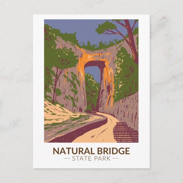 Naturbrücken Staat Park Virginia Vintag Postkarte (Vorderseite)