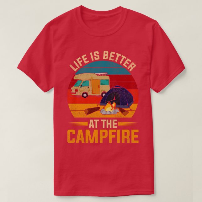 Naturcampingplatz Caravan Außenanlagen T-Shirt (Design vorne)