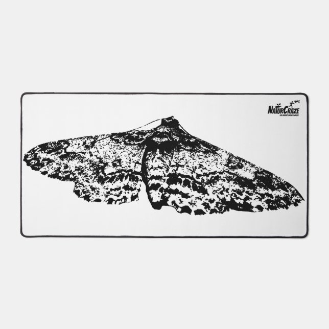 NaturCraze Noir et Blanc Moth Desk Mat (Recto)