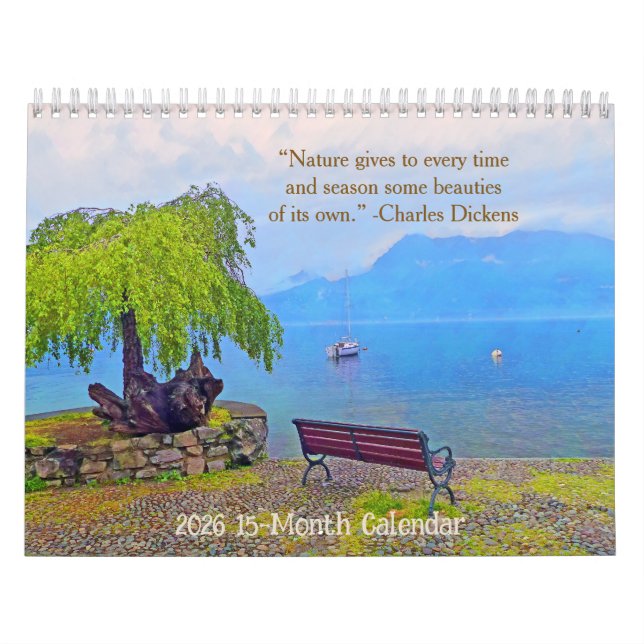 Nature /2026 15-Month Calendar Kalender (Titelbild)