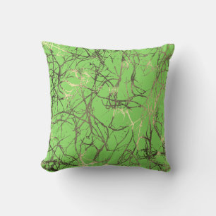 Nature Abstrakt Green Limon Sepia Gold Nerves VIP Kissen