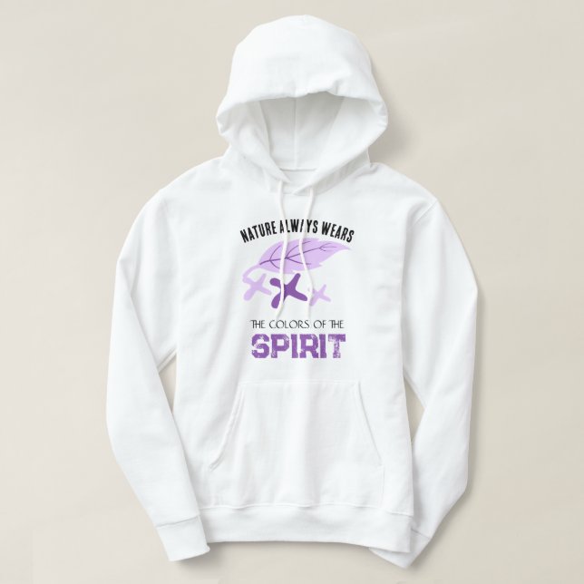 "Nature Always Wears" Leaf  Hoodie (Design vorne)