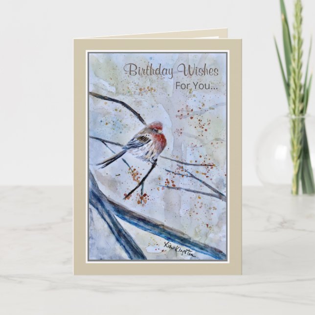 Nature Beauty Bird Geburtstagskarte Karte (Vorderseite)