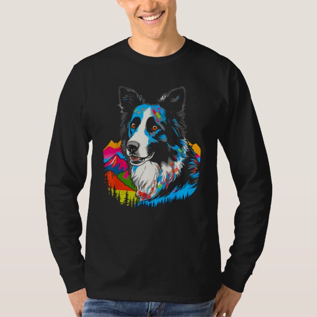 Nature  Border Collie T-Shirt (Vorderseite)