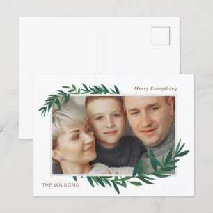 Nature Botanique Wish Gold Photo Holiday Carte pos