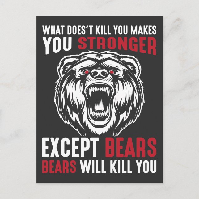 Nature Camping Outdoor Ferienzentrum Waldbär Postkarte (Vorderseite)