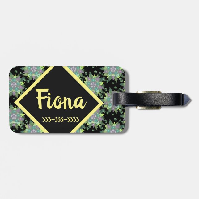 Nature Child Mandala Pattern Gepäckanhänger (Rückseite horizontal)