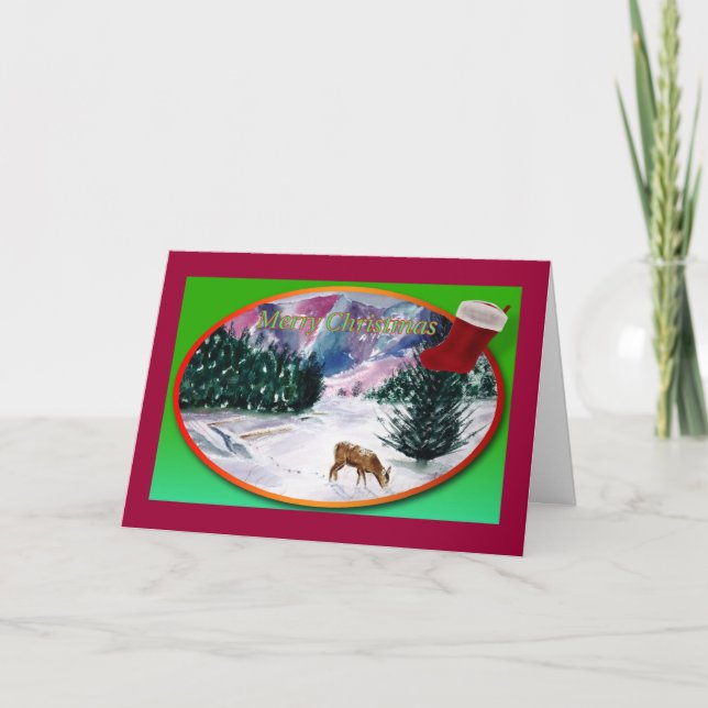 Nature Christmas Card Feiertagskarte (Vorderseite)