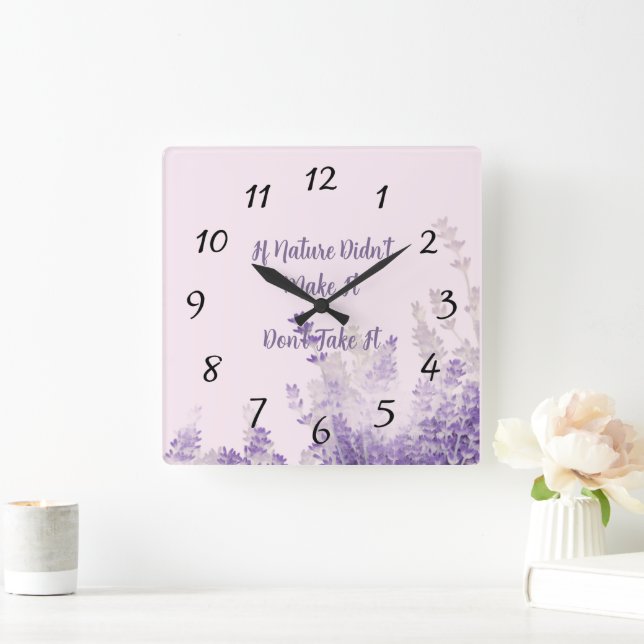 Nature Clock Quadratische Wanduhr (Zuhause)